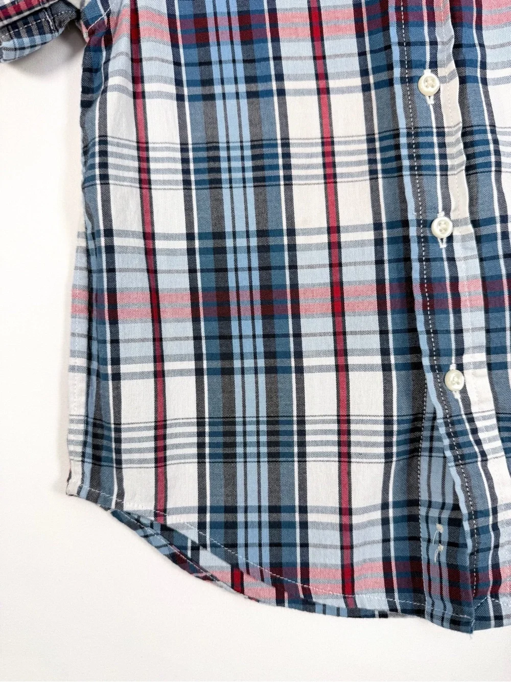 RALPH LAUREN Toddler Boys' Tartan Plaid 100% Cotton Casual Button Down Size 4/4T